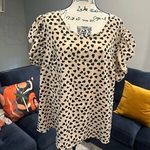 Ruffle Sleeve Blouse